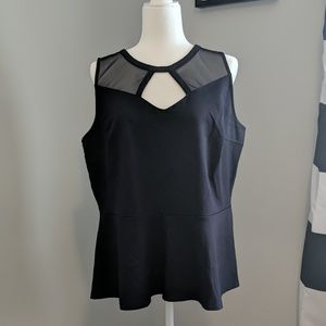 Navy Blue Peplum Blouse 14/16